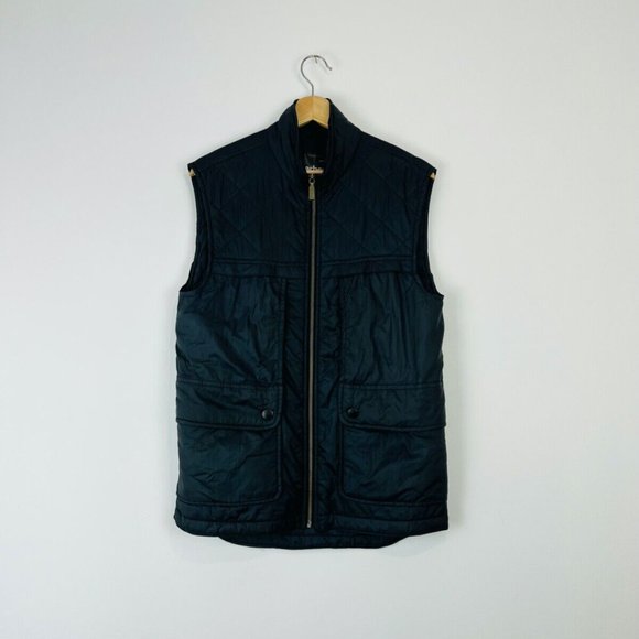 Barbour Other - Barbour Vintage Navy Quilted Utility Style Pocket Sleeveless Jacket UK S